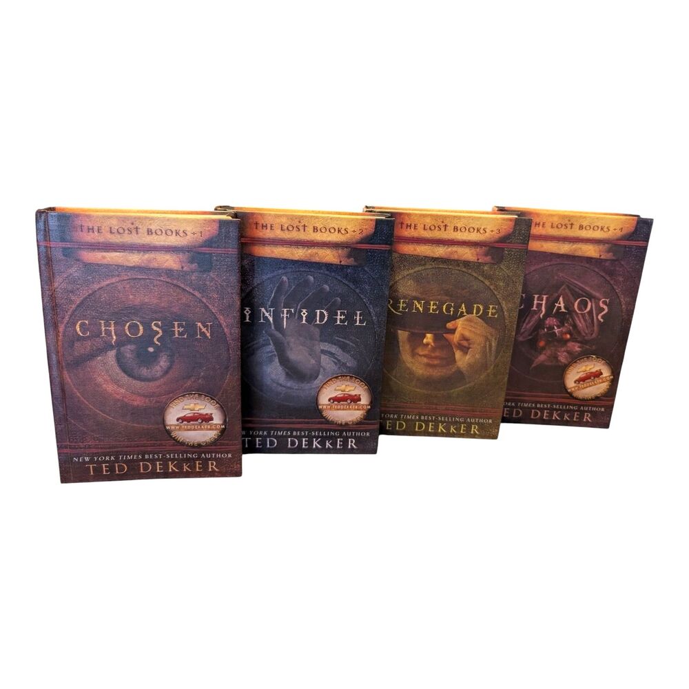 Ted Dekker The Lost Books Series Hardcover Lot 1-4 Chosen Infidel Renegade Chaos